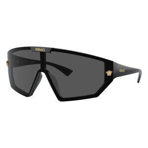 New VERSACE Black Shield VE4461 GB1/87 Sunglasses Women